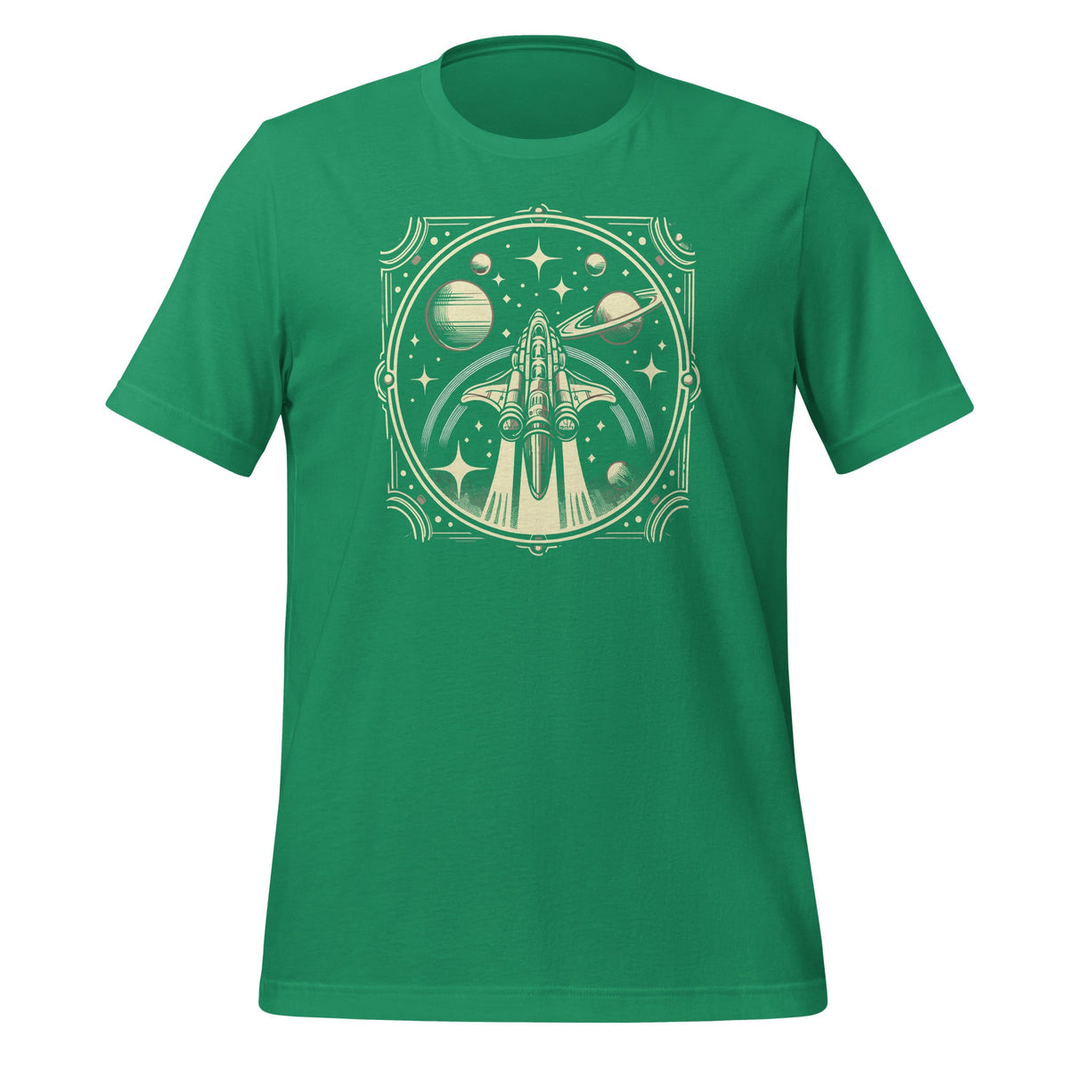 Spaceship Vintage Sci-Fi Unique Graphic Art Unisex T-Shirt product image 6