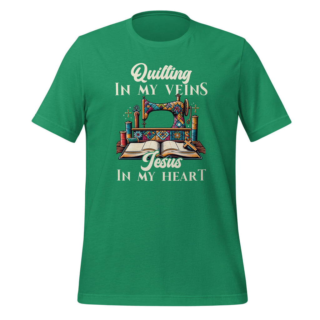 Quilting In My Veins Jesus Is In My Heart Christian product image 6