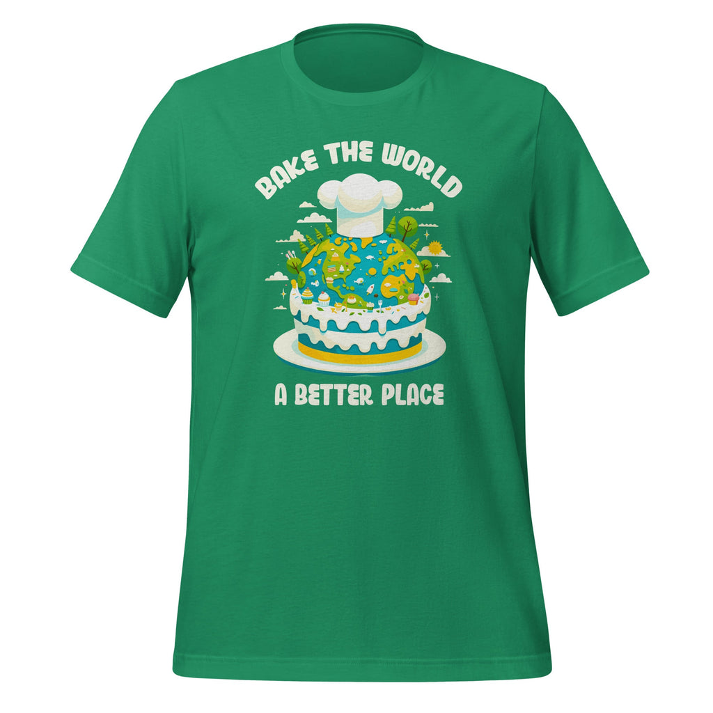 Bake the World a Better Place Funny Cooks Unisex T-Shirt product image 6