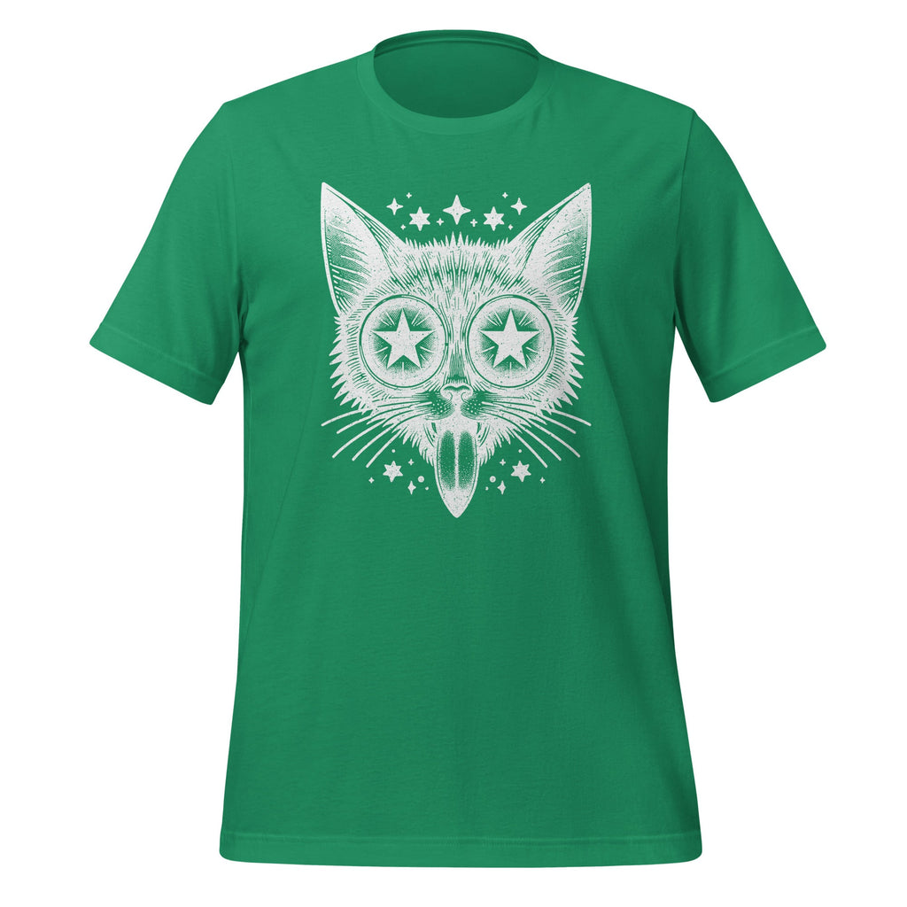Weirdcore Cat Trippy Gothic Black Unisex T-Shirt product image 6
