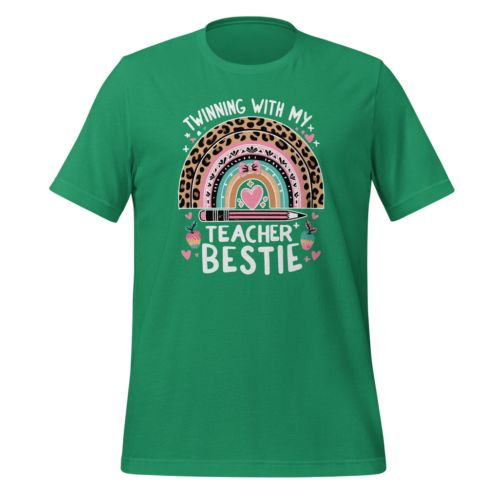Boho Rainbow Twinning With My Teacher Bestie Unisex T-Shirt product image 6