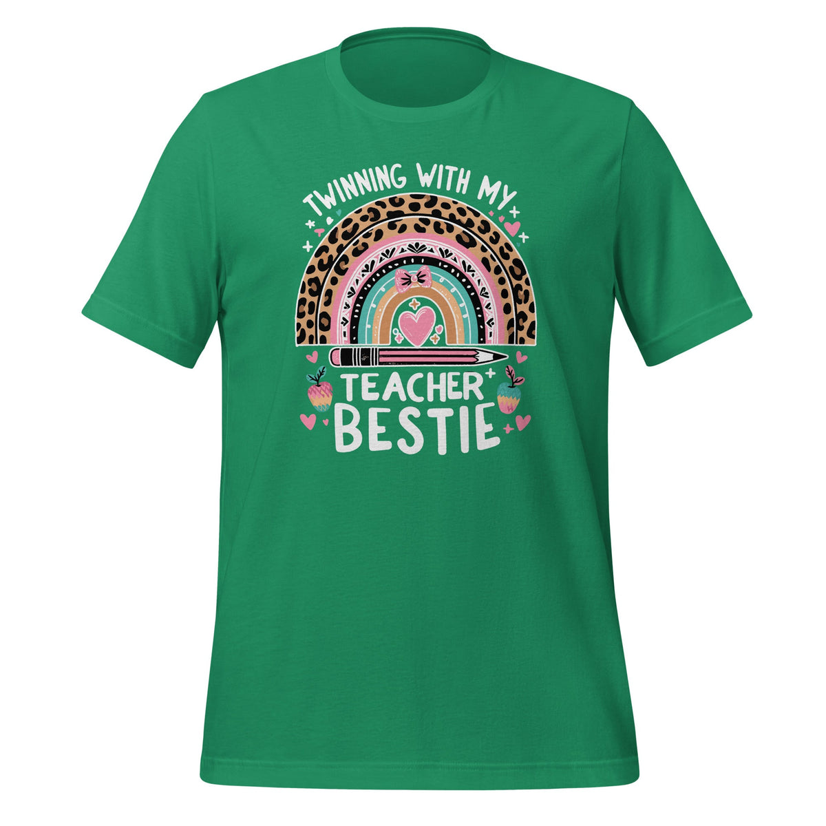Boho Rainbow Twinning With My Teacher Bestie Unisex T-Shirt product image 6