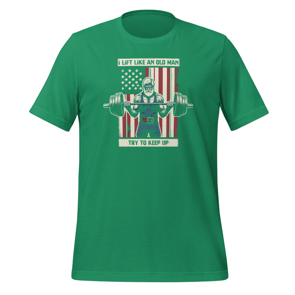 I Lift Like An Old Man Try To Keep Up Cool American Flag product image 6