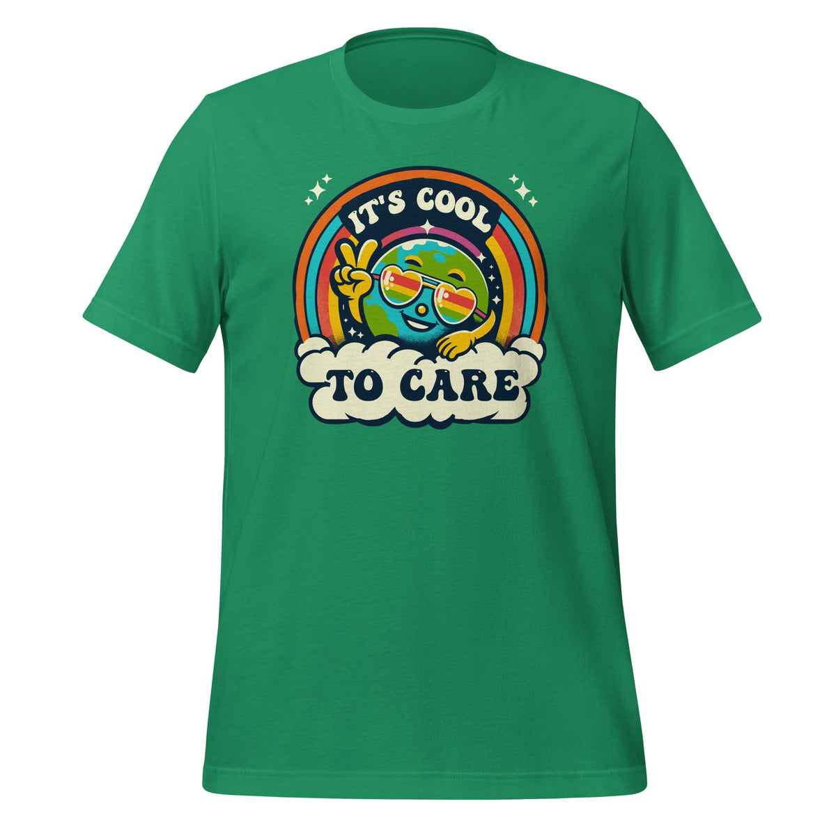 It's Cool To Care Earth Day Groovy 70s Retro Art Unisex product image 6