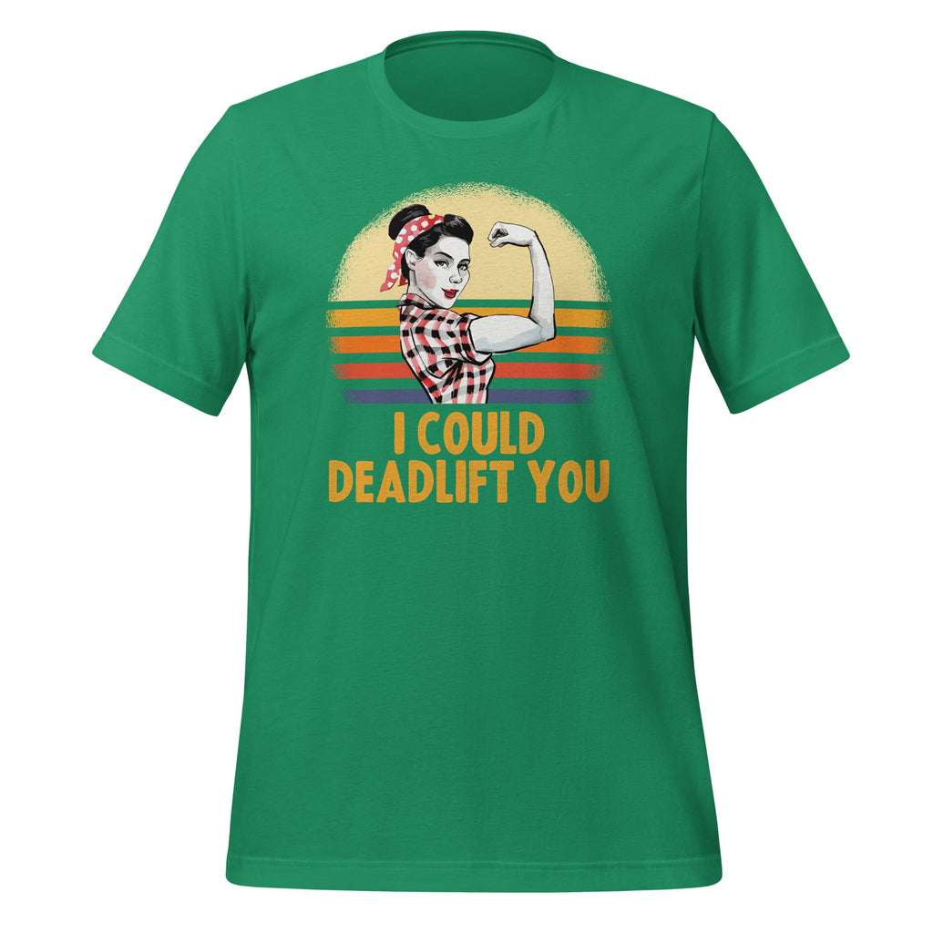 I Could Deadlift You - Strong Girl Retro Vintage Sunset product image 6