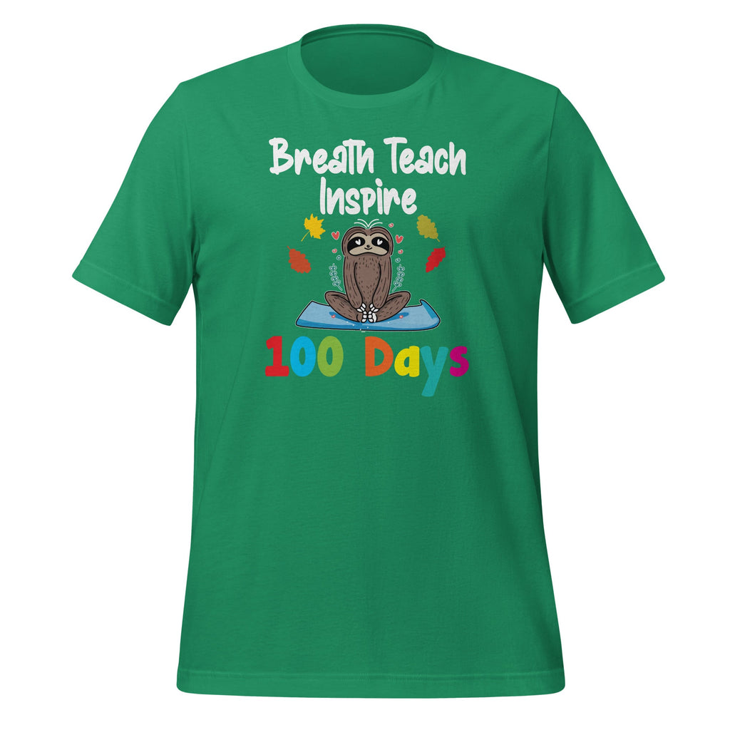 Breath Teach Inspire 100 Days Of School - Sloth Fan Teacher product image 6