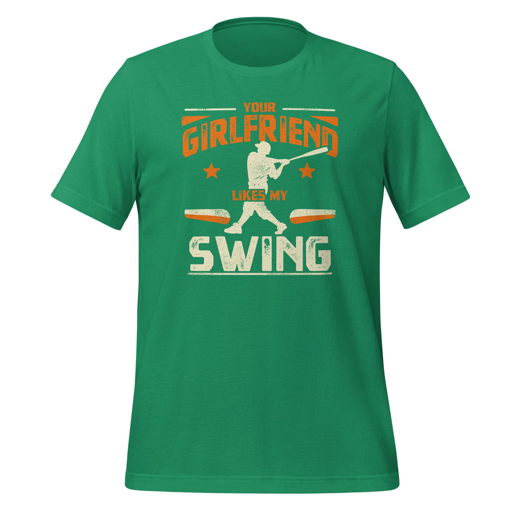 Your Girlfriend Likes My Swing Baseball Lover Funny Vintage product image 6