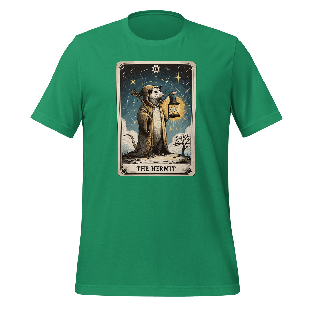 IX Hermit Funny Opossum Witch Tarot Card Possum Unisex product image 6