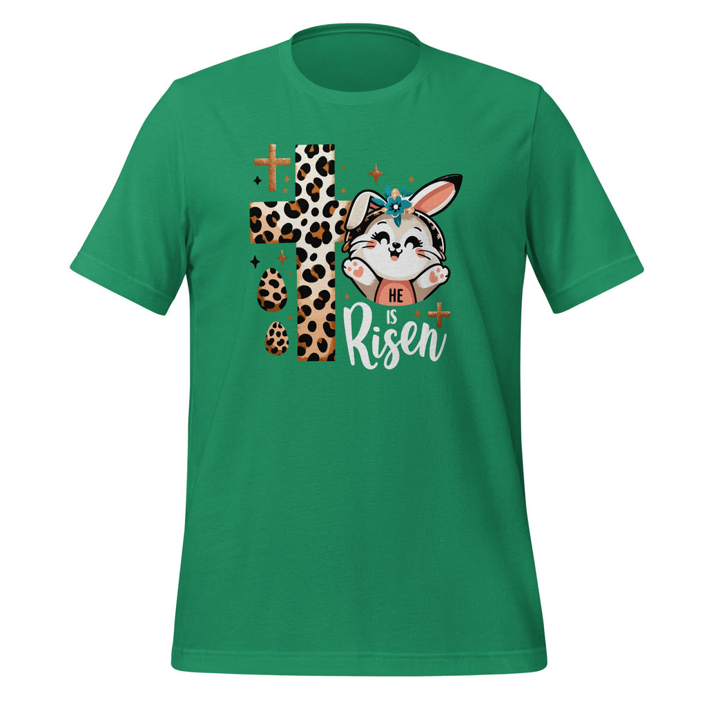 He Is Risen Leopard Cross Bunny Easter Day Christian Faith product image 6