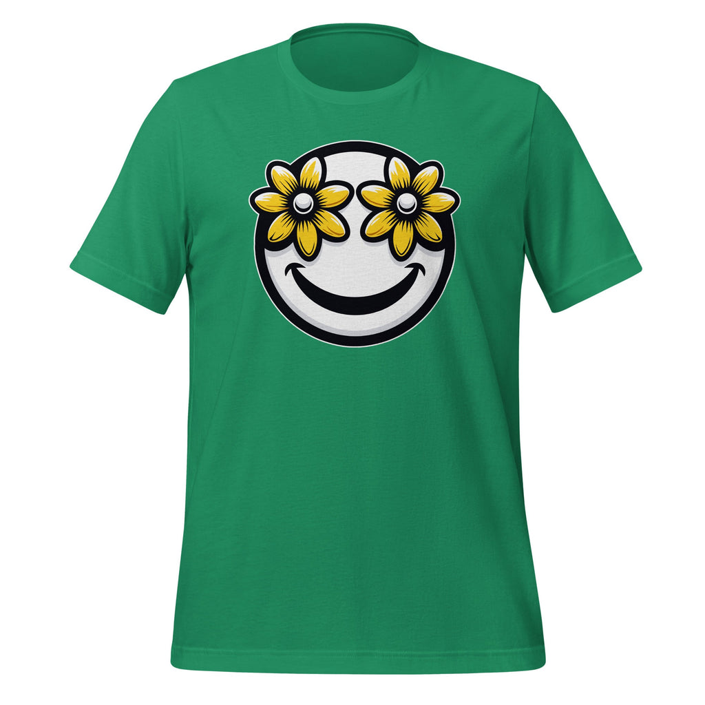 Funny Smiling Flowers Cool Happy Smile Face Unisex T-Shirt product image 6