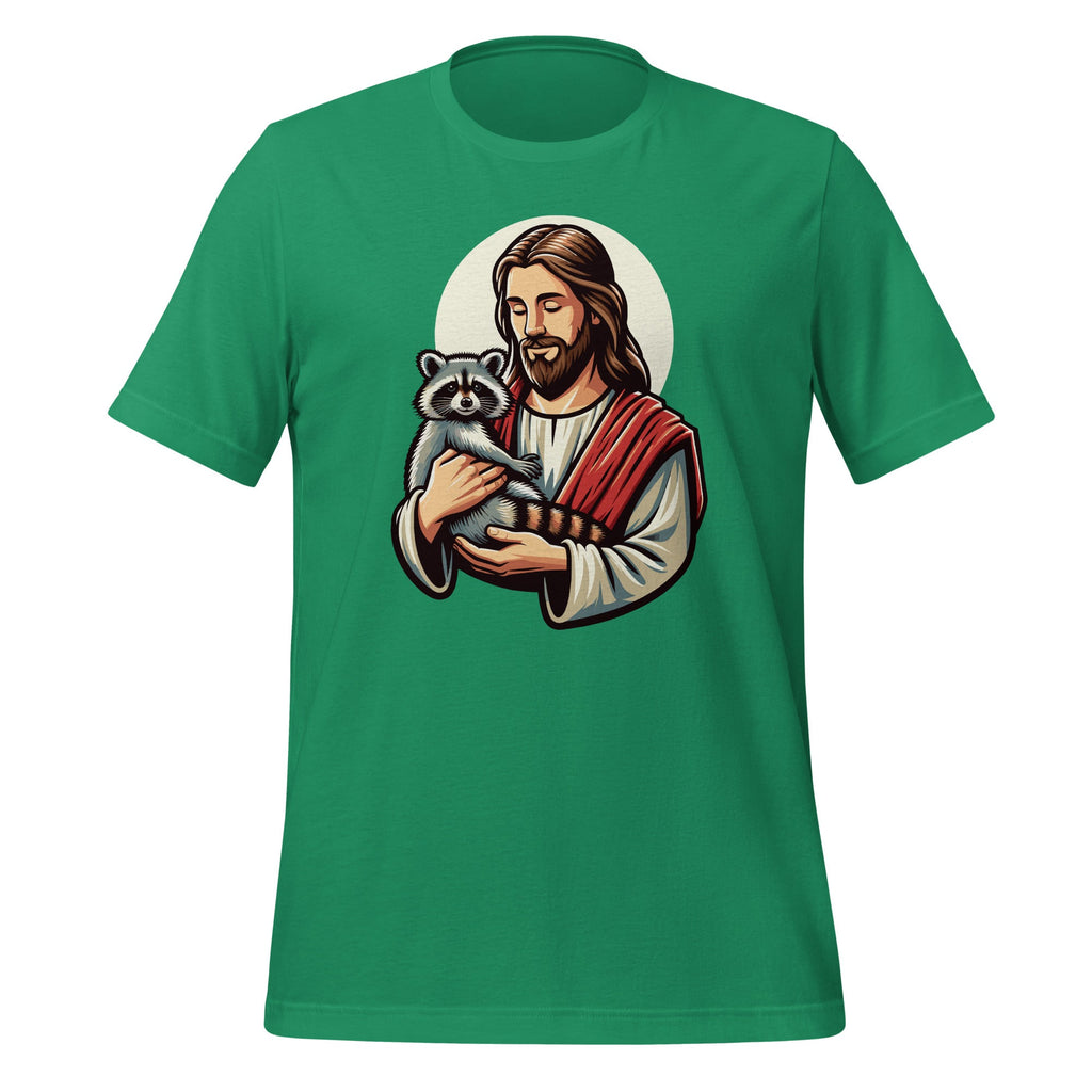 Jesus Holding A Raccoon Trash Eater Christian Unisex T-Shirt product image 6