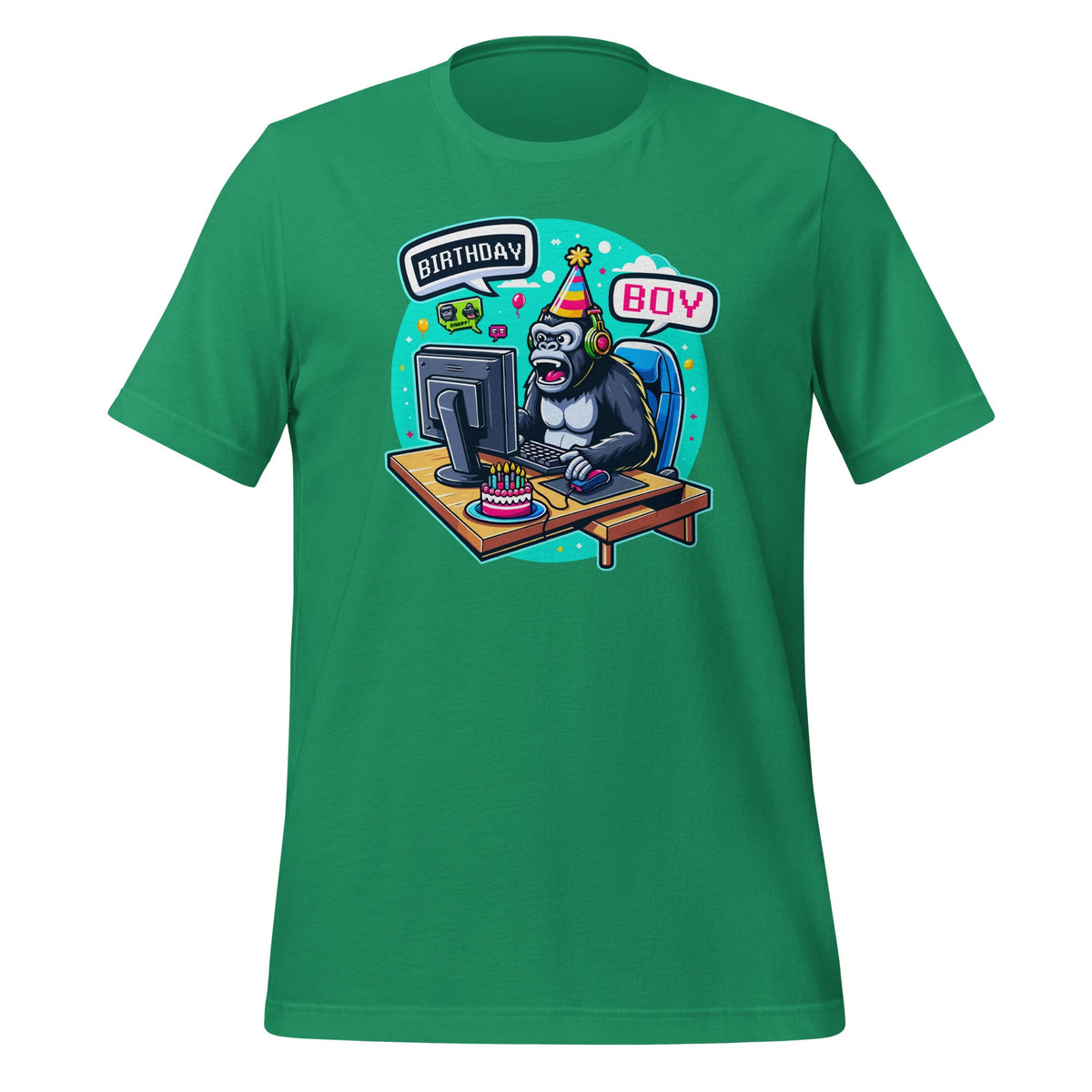 Gorilla Birthday Decorations Gamer Game Meme Unisex T-Shirt product image 6