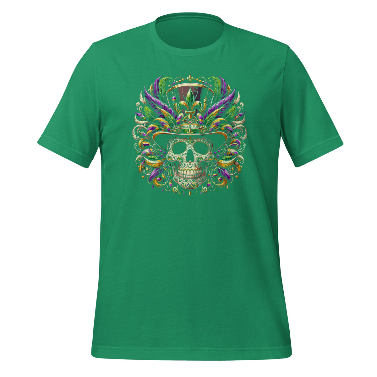Mardi Gras Skeleton Top Hat New Orleans Witch Doctor Voodoo Unisex T-Shirt