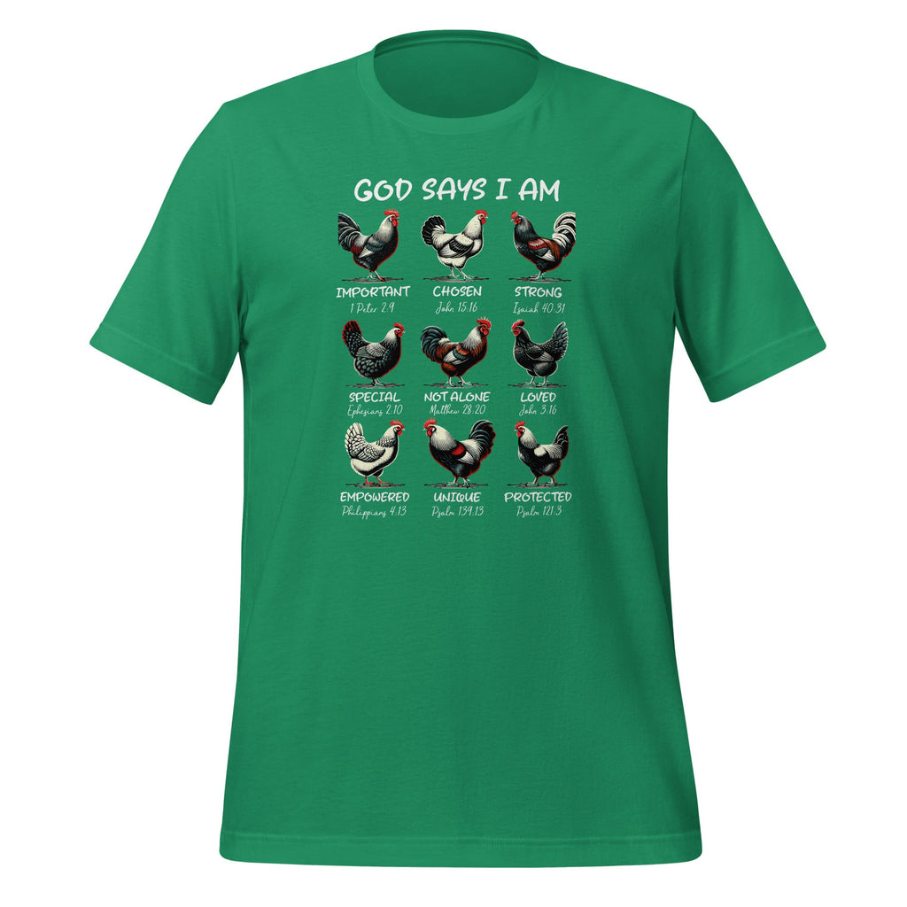 God Says I Am Bible Verse Christian Farm Chickens Religious product image 6