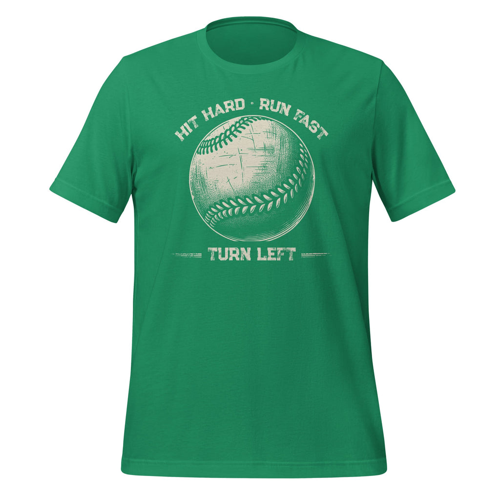 Hit Hard Run Fast Turn Left Baseball Player Sports Unisex product image 6