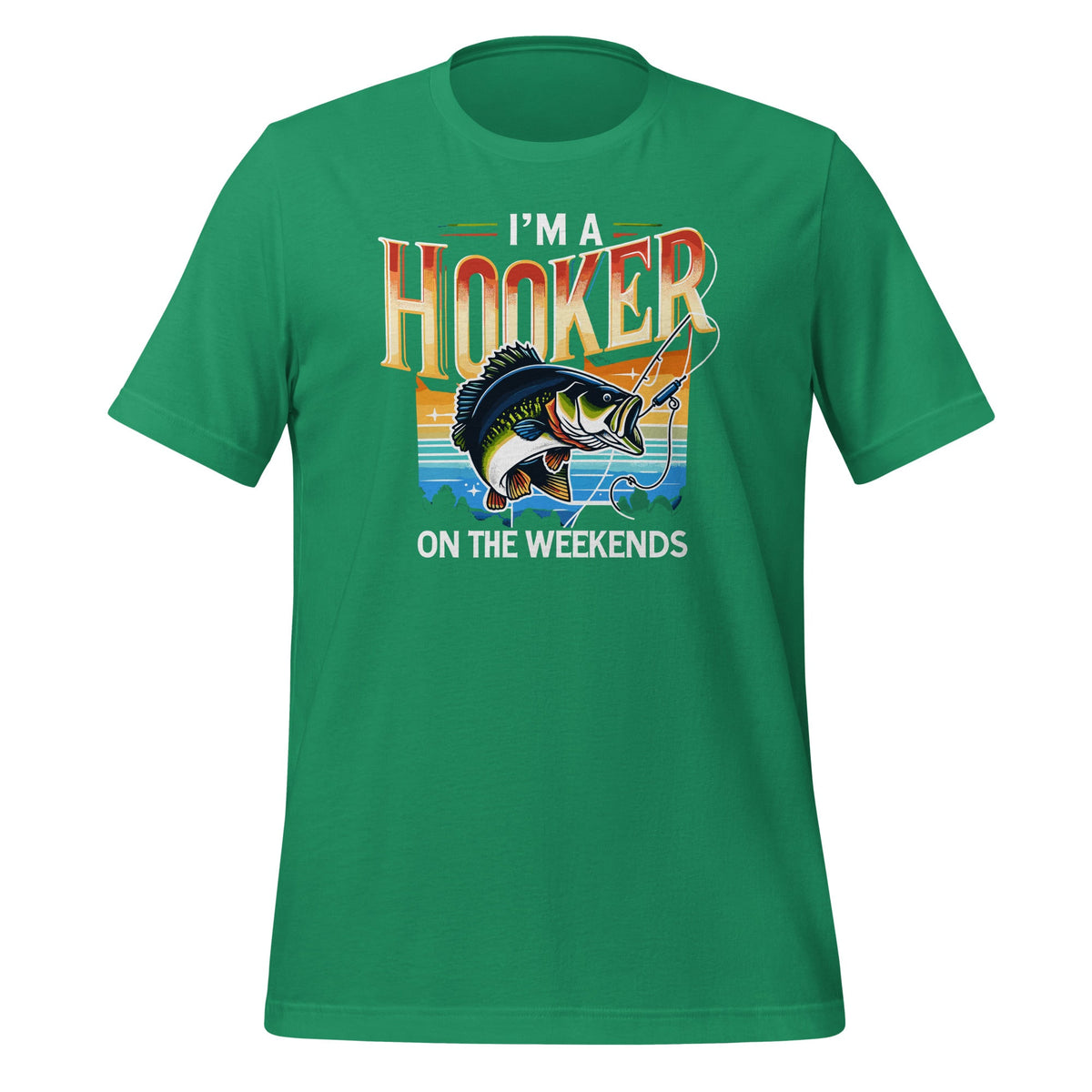 I'm A Hooker On Weekends Funny Bass Fishing Fish Unisex product image 5