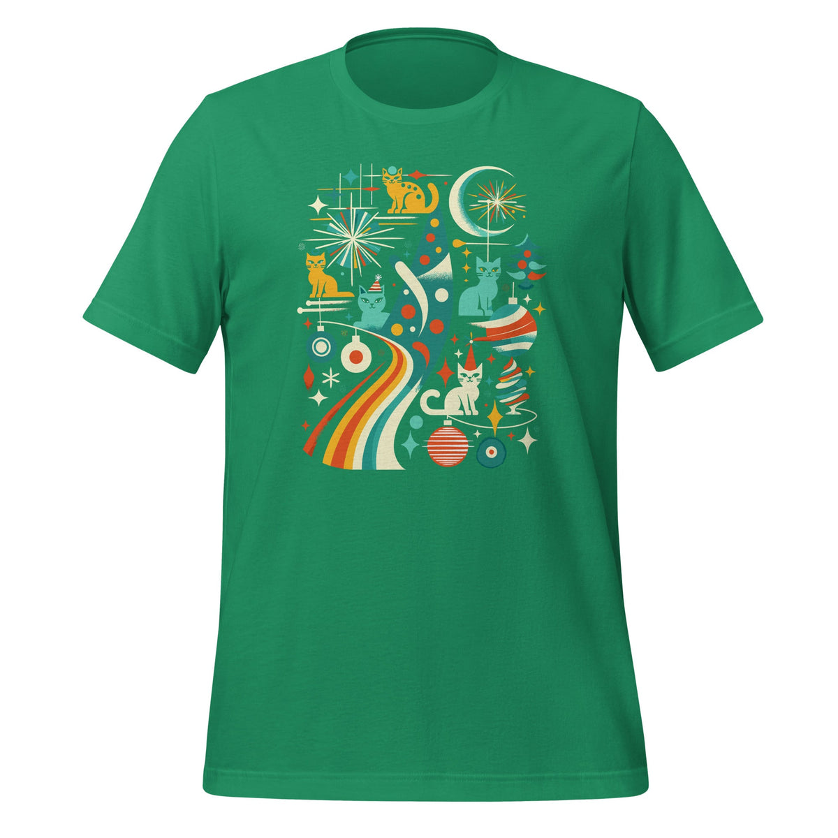 Mid Century Modern Look Cats Christmas Retro 50s 60s Xmas product image 5