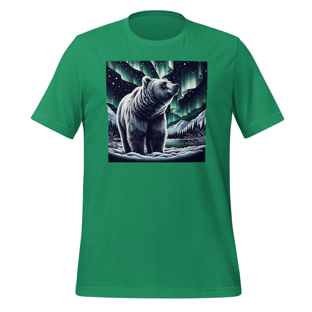 Grizzly Bear Standing Proud In Snow With Borealis Unisex product image 5