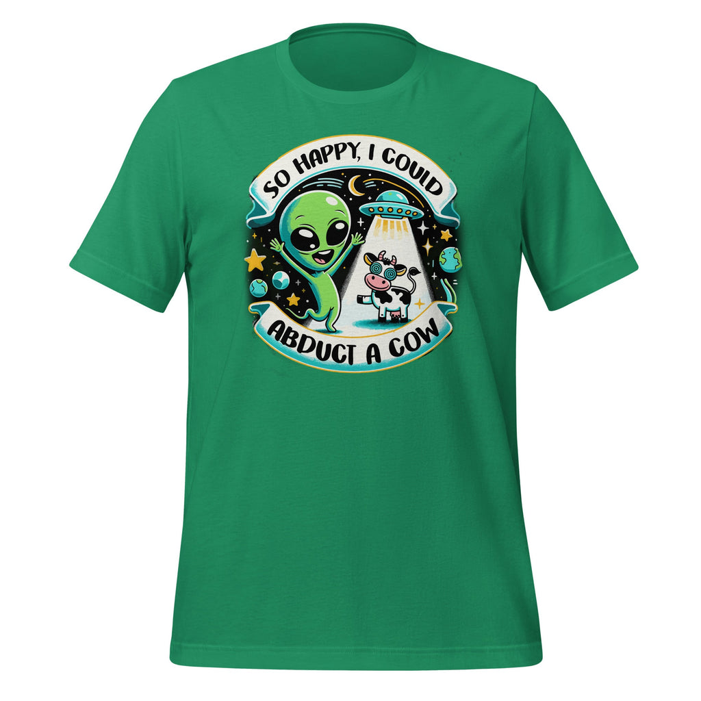 So Happy, I Could Abduct a Cow Funny Aliens Happiness product image 5