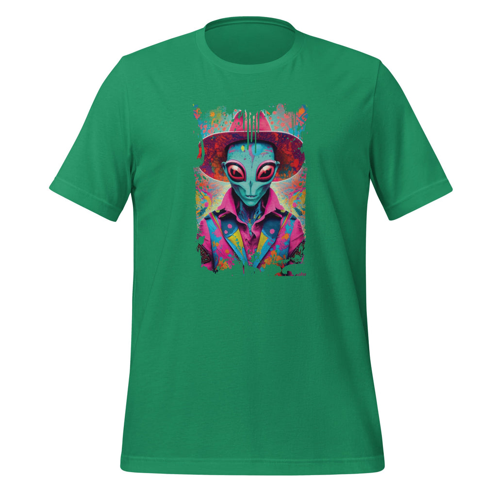 Alien Pink Cowboy Hat Paint Drip Cowgirl Unisex T-Shirt