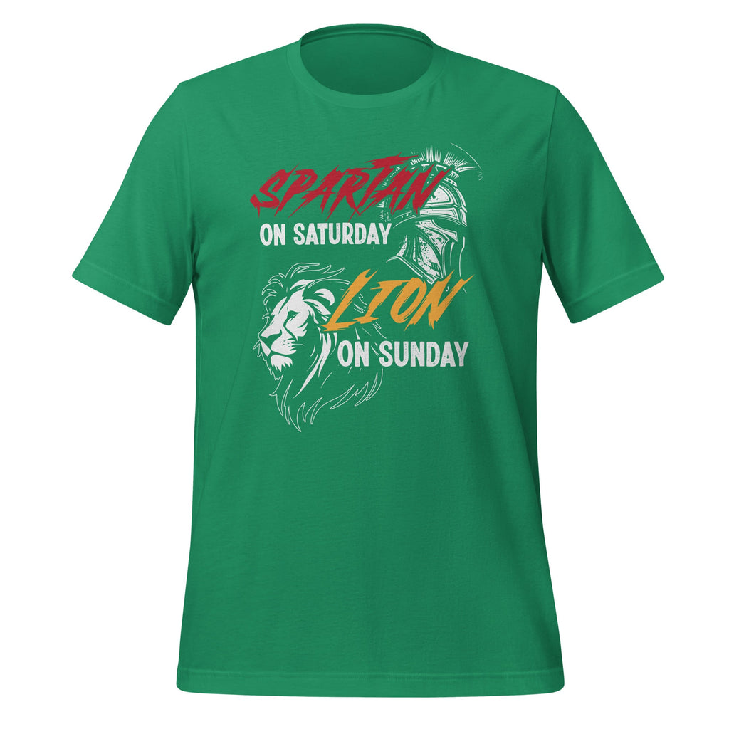 Spartan on Saturday Lion on Sunday Football Fans Vintage product image 5