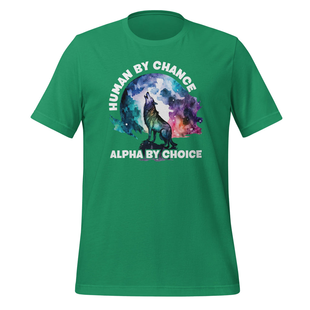 Human By Chance Alpha By Choice Funny Wolf Animal Saying product image 5