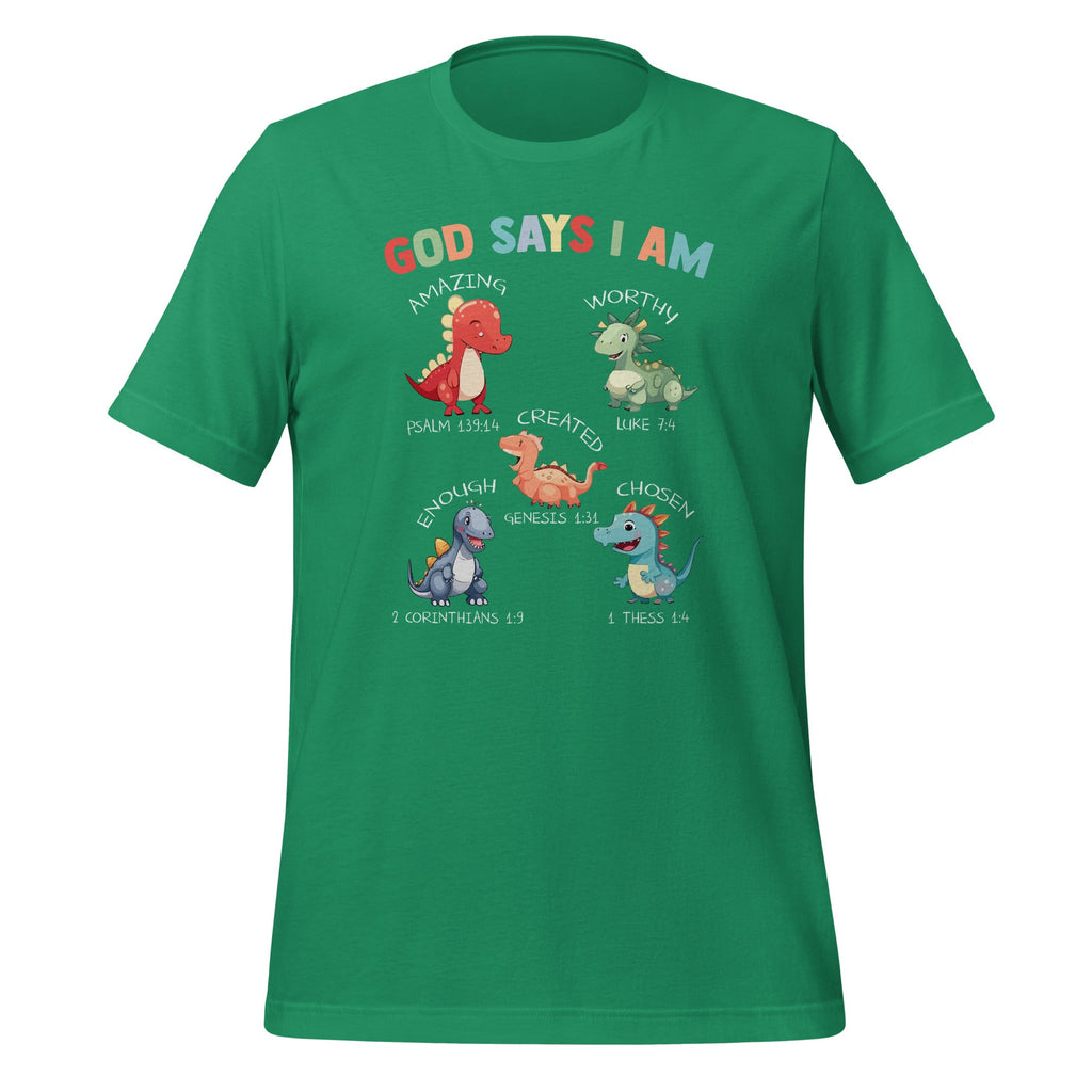 God Says I Am Cute Dinosaur Lovers Bible Unisex T-Shirt product image 5