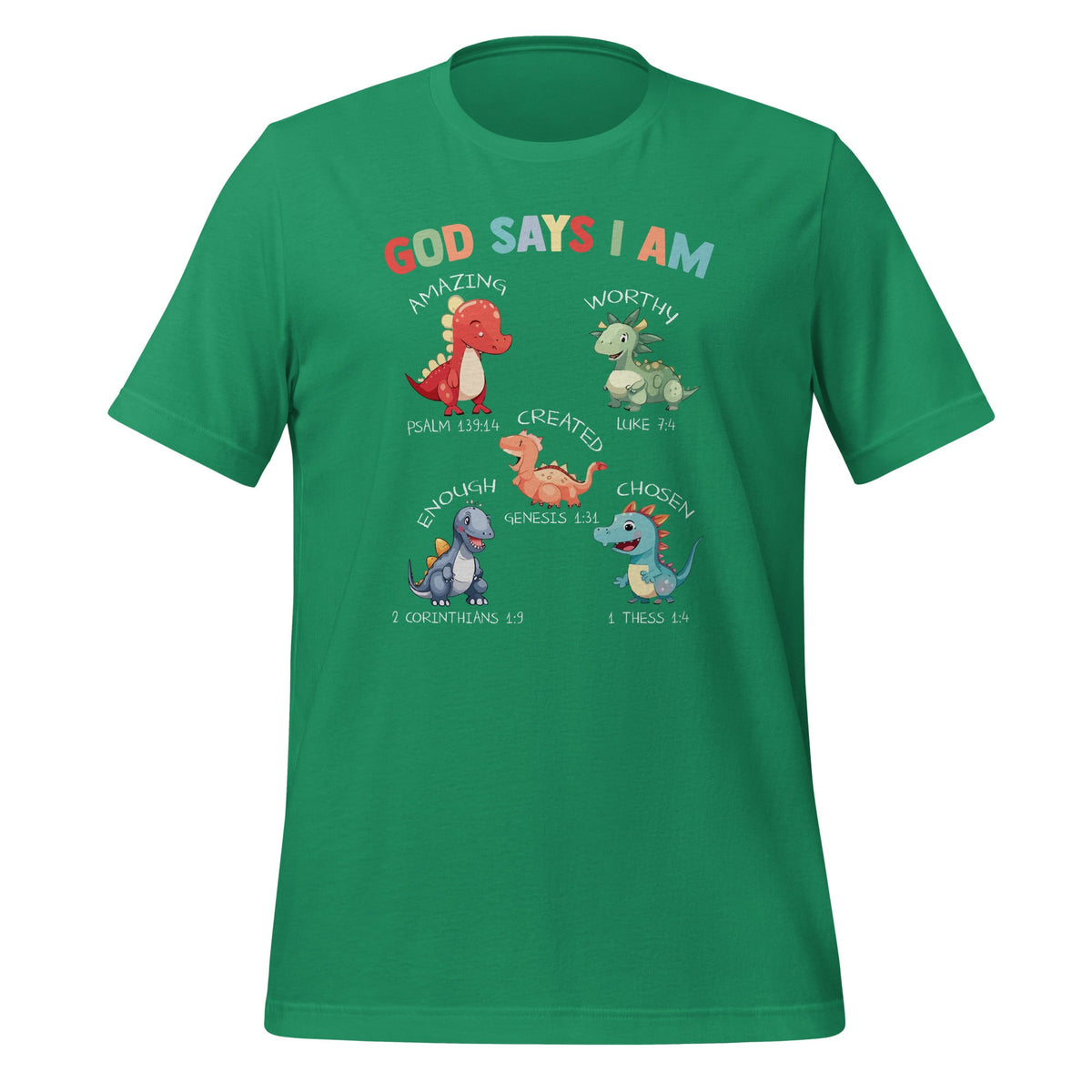 God Says I Am Cute Dinosaur Lovers Bible Unisex T-Shirt product image 5