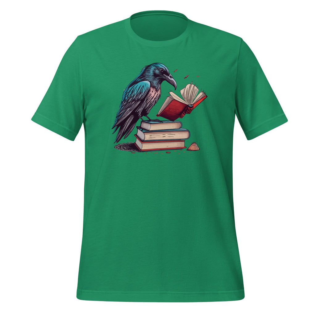 Raven Reading Poetry Book Lover Graphic Art Unisex T-Shirt product image 5