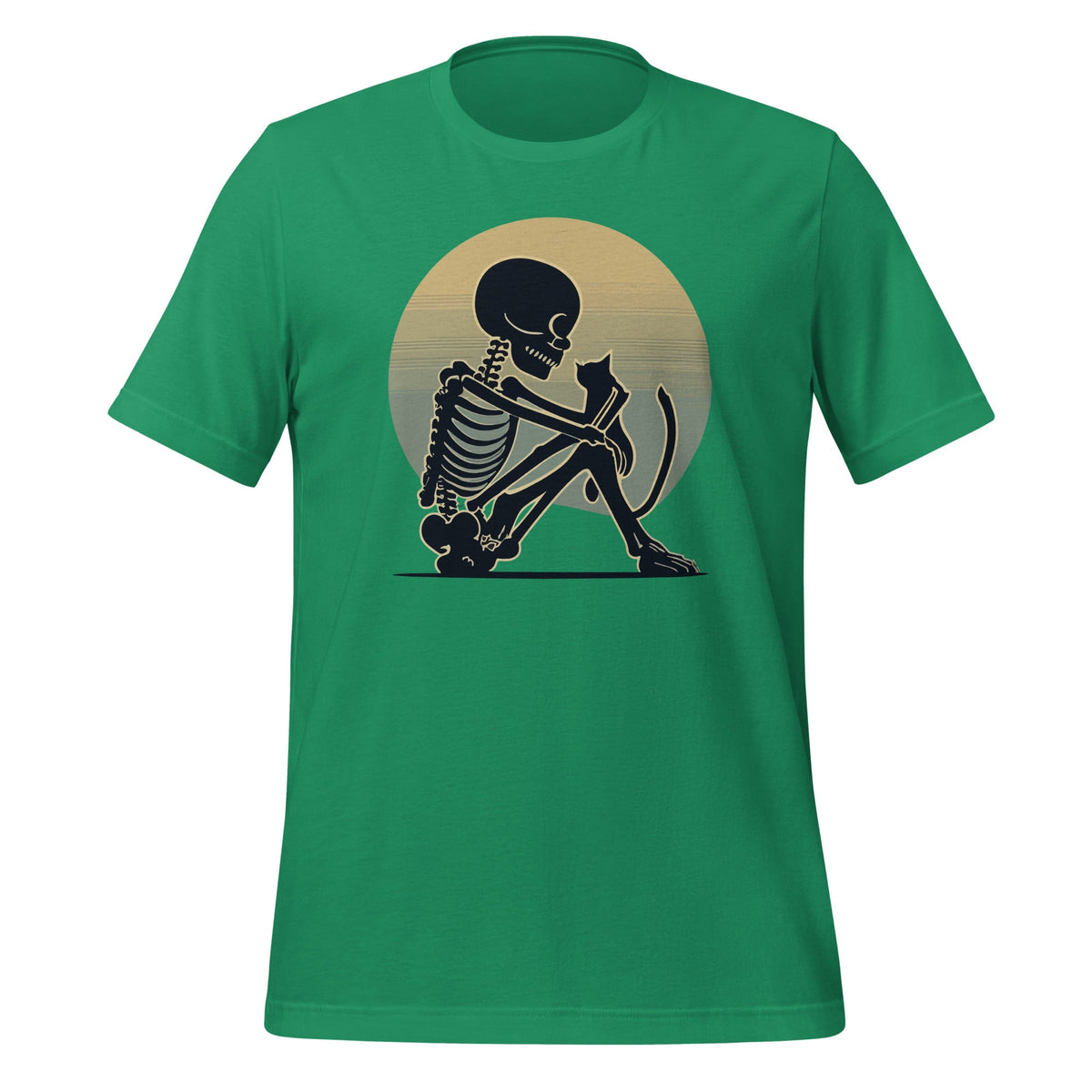 Skeleton Holding Caring A Cat Kitty Cute Goth Halloween product image 5