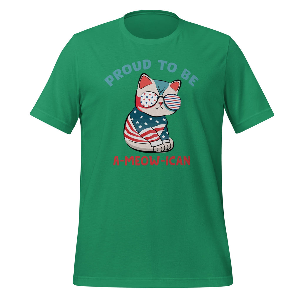 Proud A-Meow-Ican Cute American Flag Cat Kitten Art Unisex product image 5