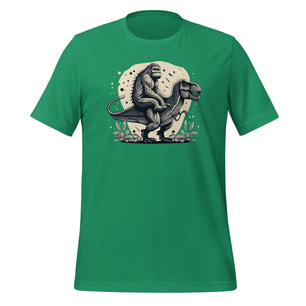 Funny Bigfoot Riding T Rex Dinosaur Sasquatch Unisex T-Shirt product image 5