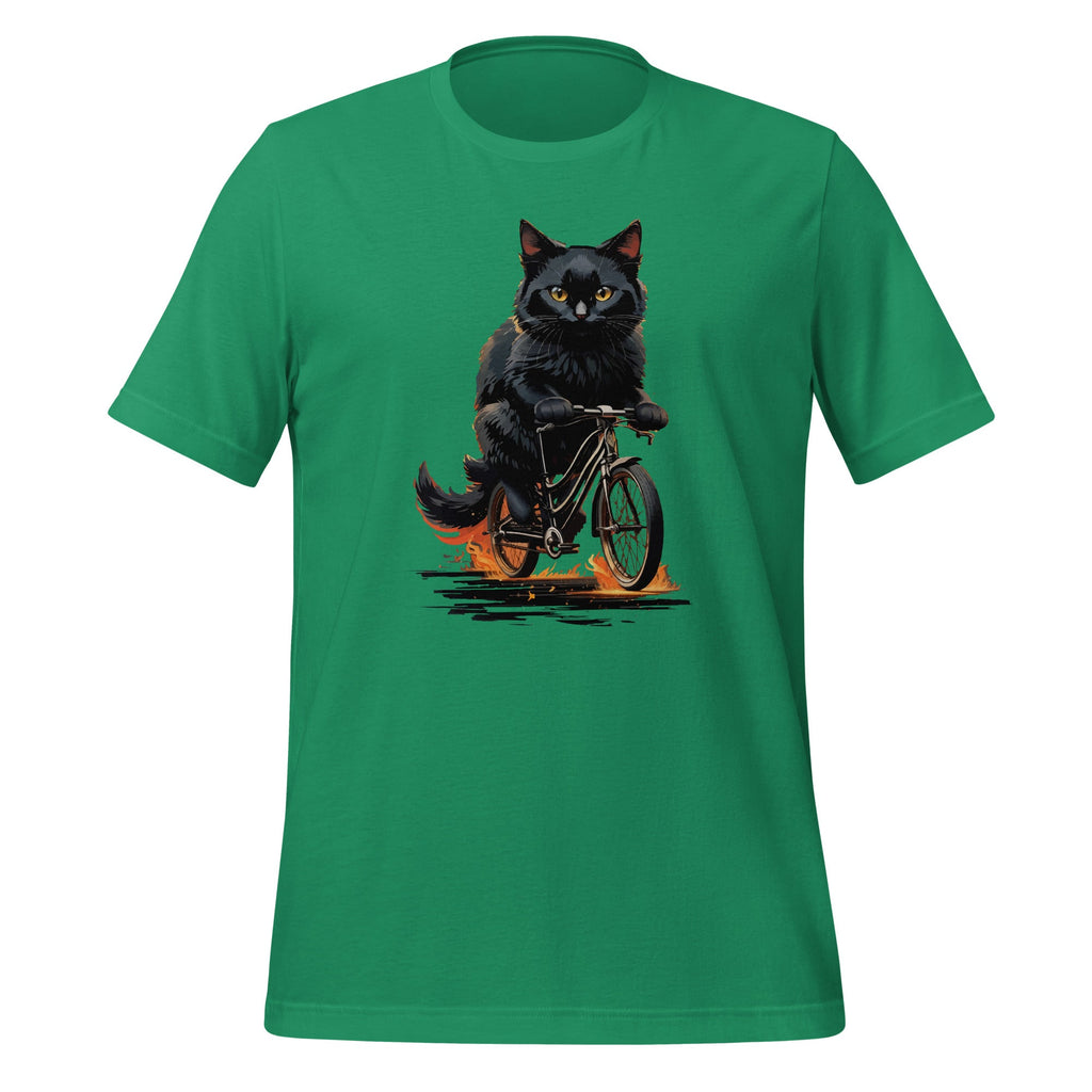 Funny Cat Drives Bicycle Kitten Lover Graphic Unisex T-Shirt product image 6