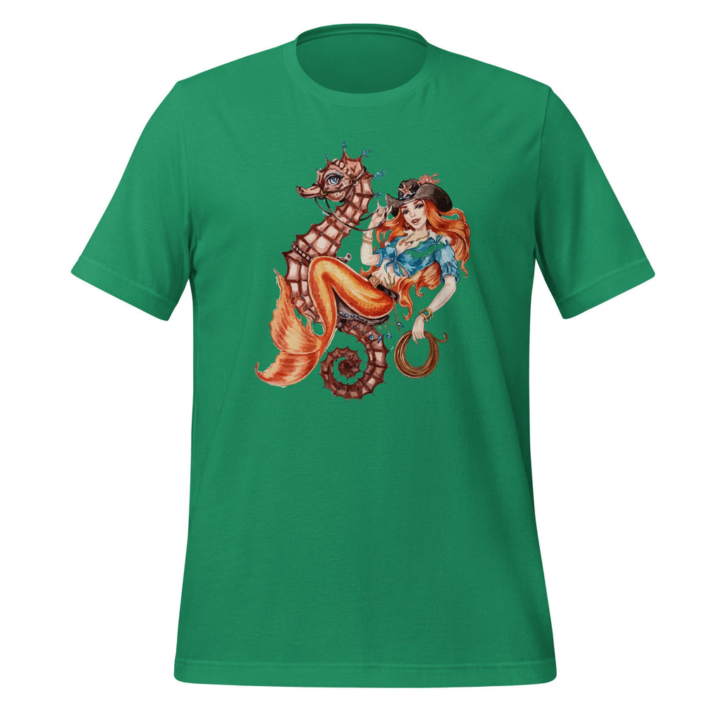 Mermaid Riding Seahorse Vintage Retro Cowgirl Rodeo Unisex product image 6