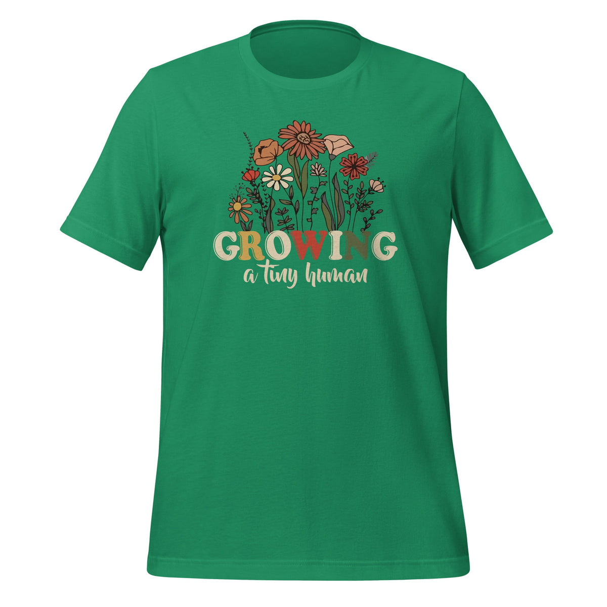 Growing A Human Floral Tiny Flowers Funny Pregnancy Unisex product image 6