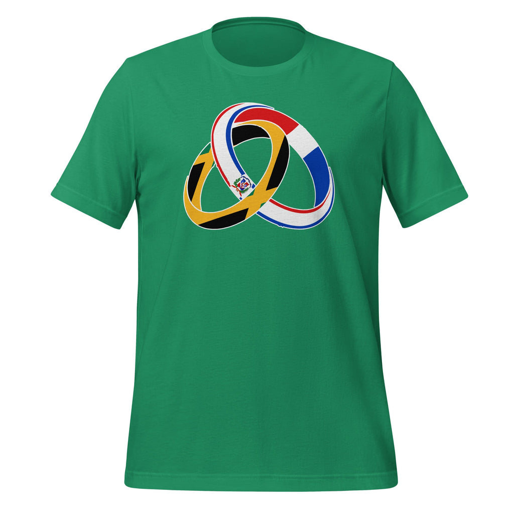 Dominican Republic Flag Jamaica Grown Ring Marriage Wedding Unisex T-Shirt