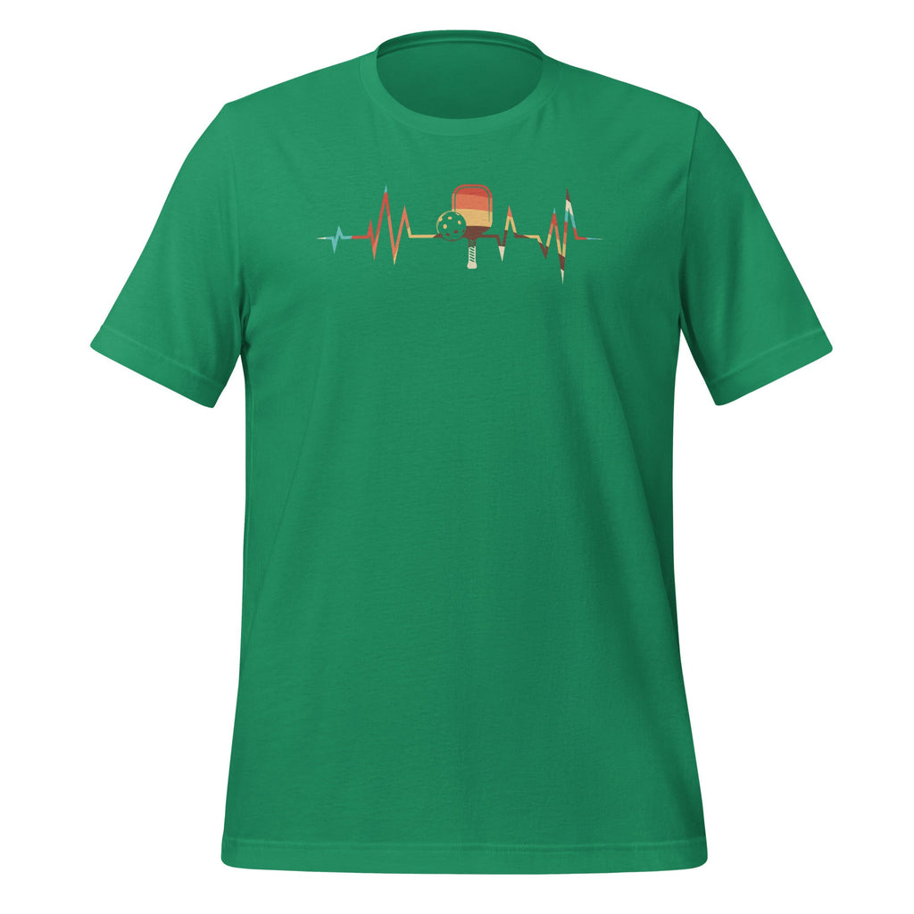 Pickleball Lovers Heartbeat in Retro Colors Unisex T-Shirt product image 6