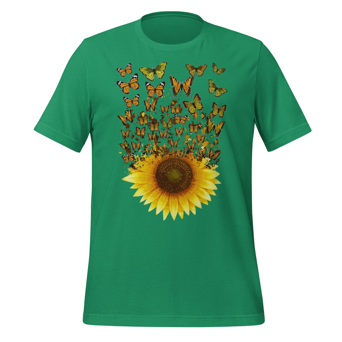 Adorable Butterfly Sunflower Graphic Art Unisex T-Shirt product image 6