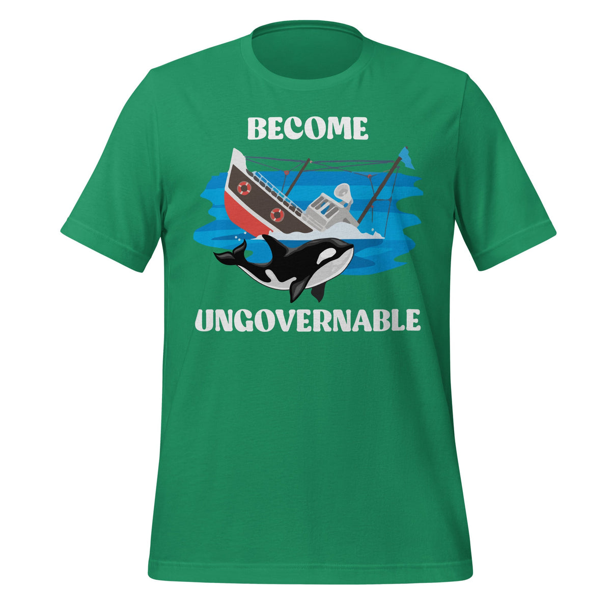 Become Ungovernable Ship Wreck Orca Whale Unisex T-Shirt product image 6