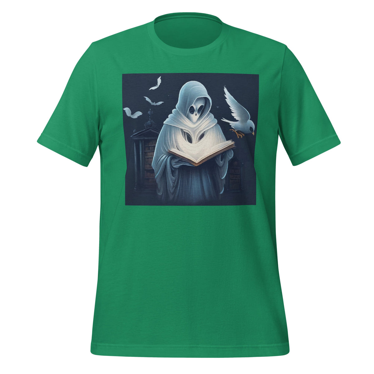 Vintage Ghost Book Reading Librarian Halloween Unisex product image 5