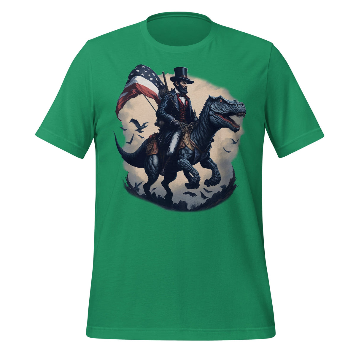 Abe Lincoln Riding Dinosaur American Patriotic Funny Unisex product image 6