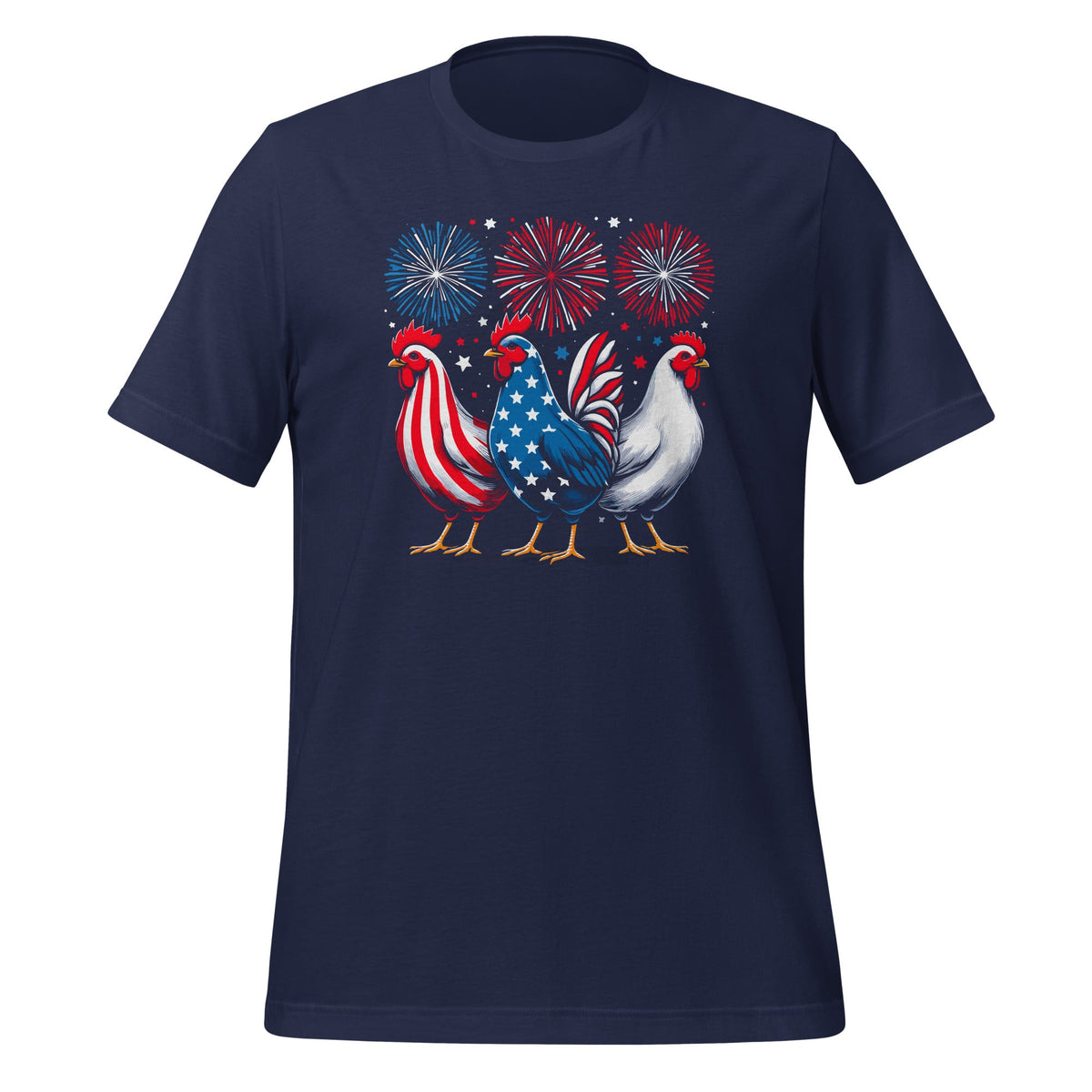 Patriotic Firework Red White Blue Chicken USA Flag July 4th product image 3