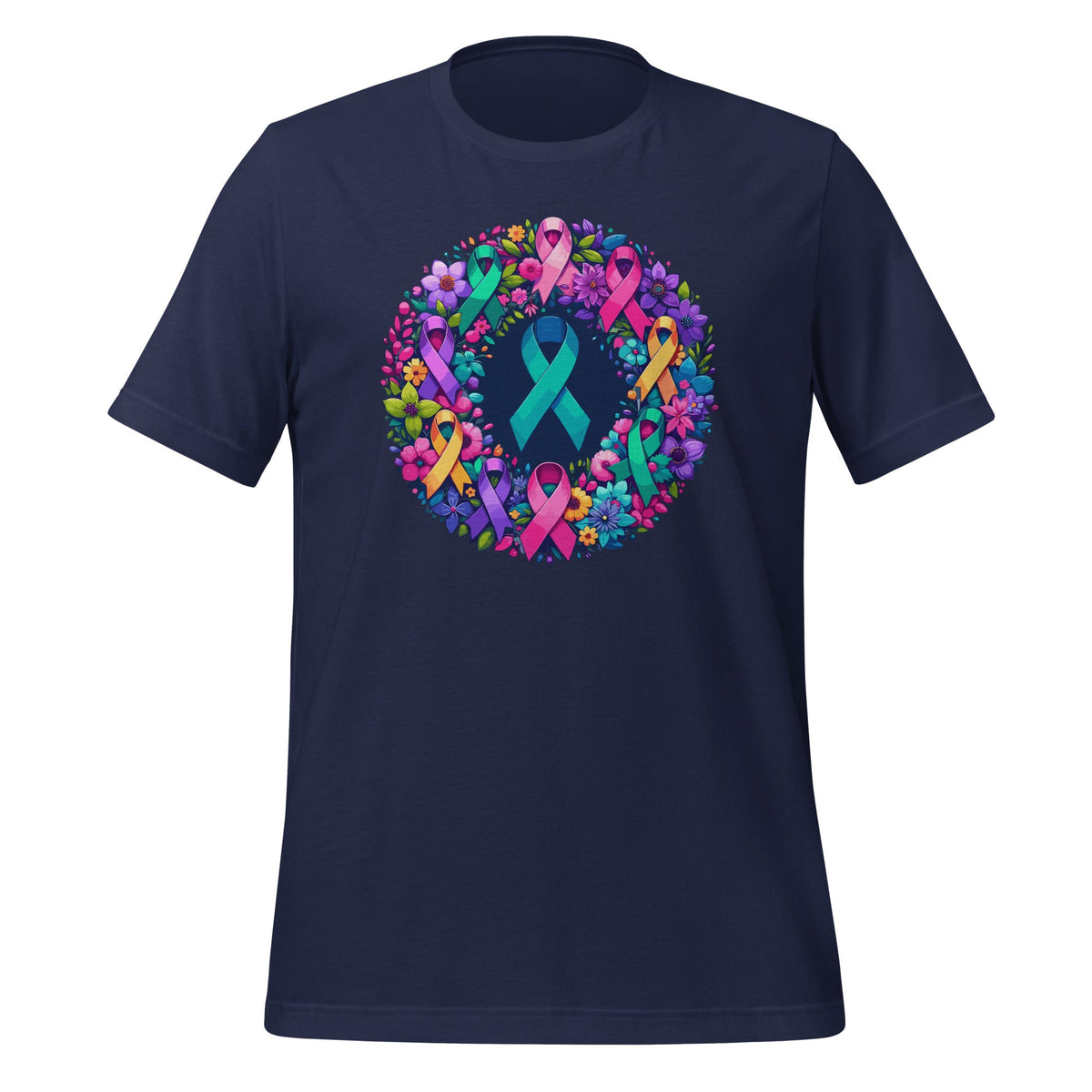 Cancer Awareness Multi-Color Ribbons Hope Wreath Unisex product image 3