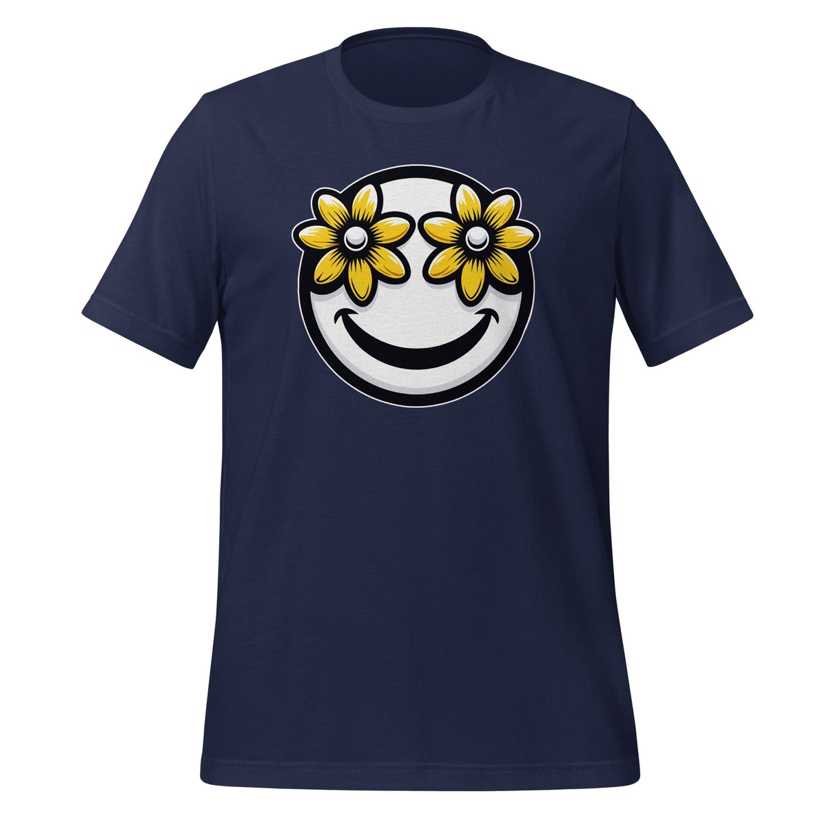 Funny Smiling Flowers Cool Happy Smile Face Unisex T-Shirt product image 3