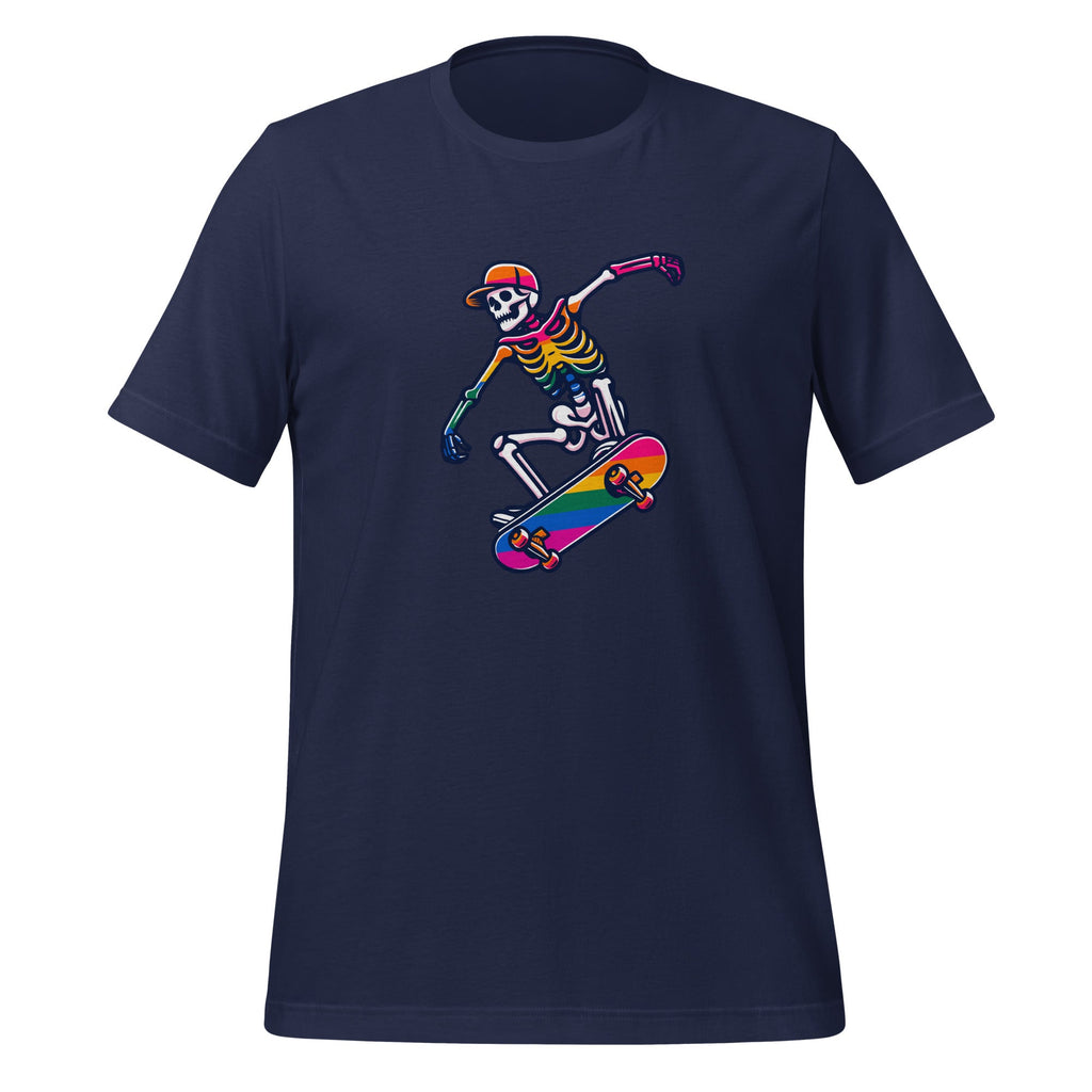 LGBTQ Skater Lesbian Pride Flag Skateboarding Skeleton product image 3