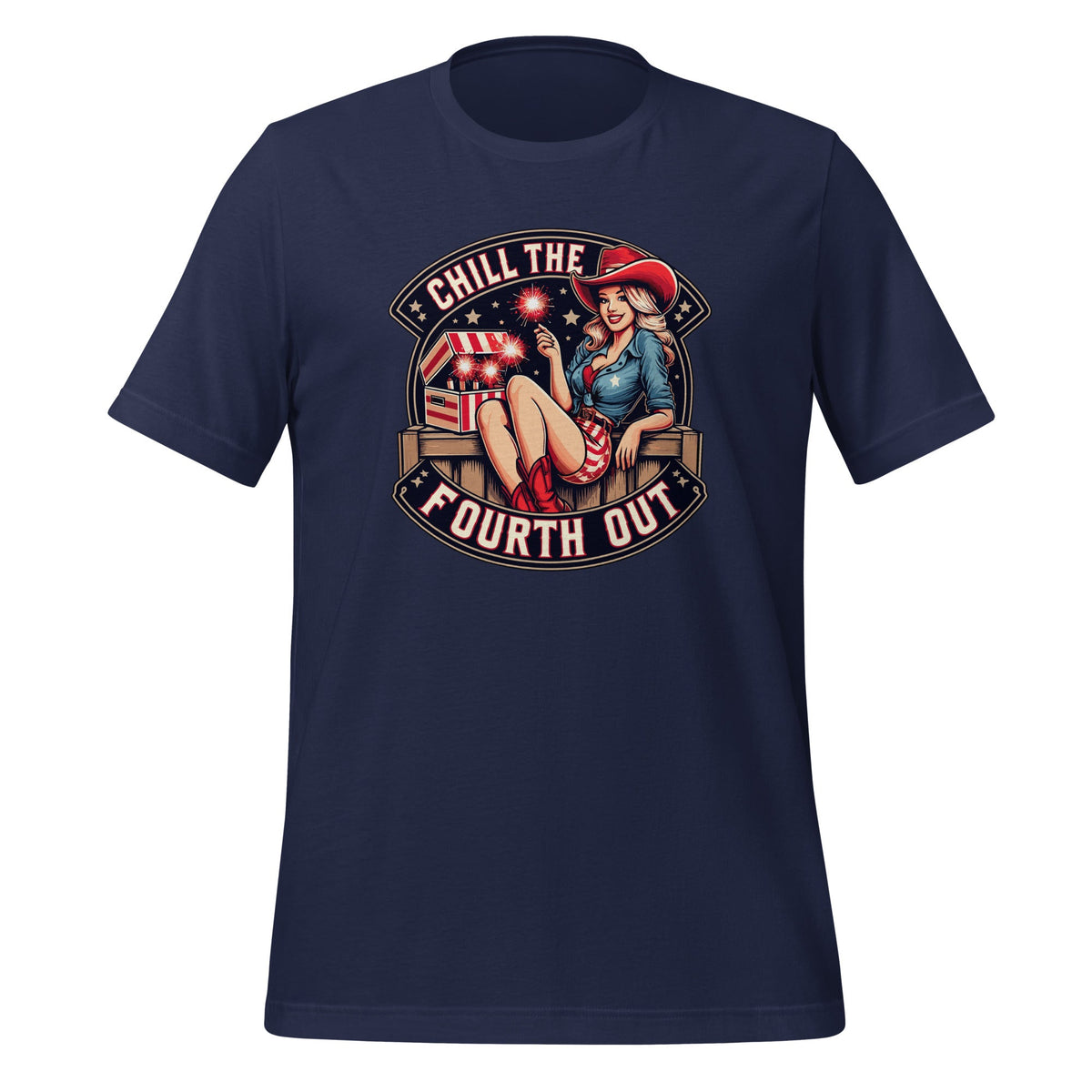 Chill The Fourth Out Cowgirl Happy 4th Of July Stars product image 3