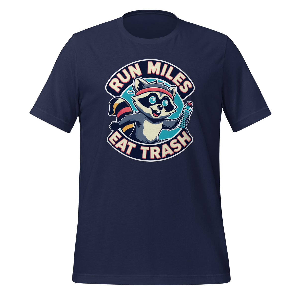 Run Miles Eat Trash Funny Raccoon Graphic Art Unisex T-Shirt product image 3