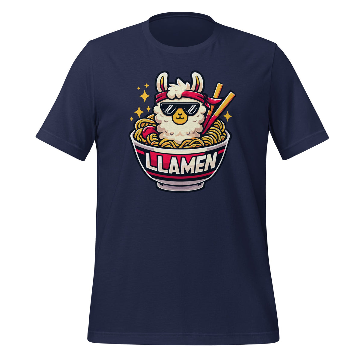 Funny Llamen Llama Ramen Anime Kawaii Eating Noodles Unisex product image 3