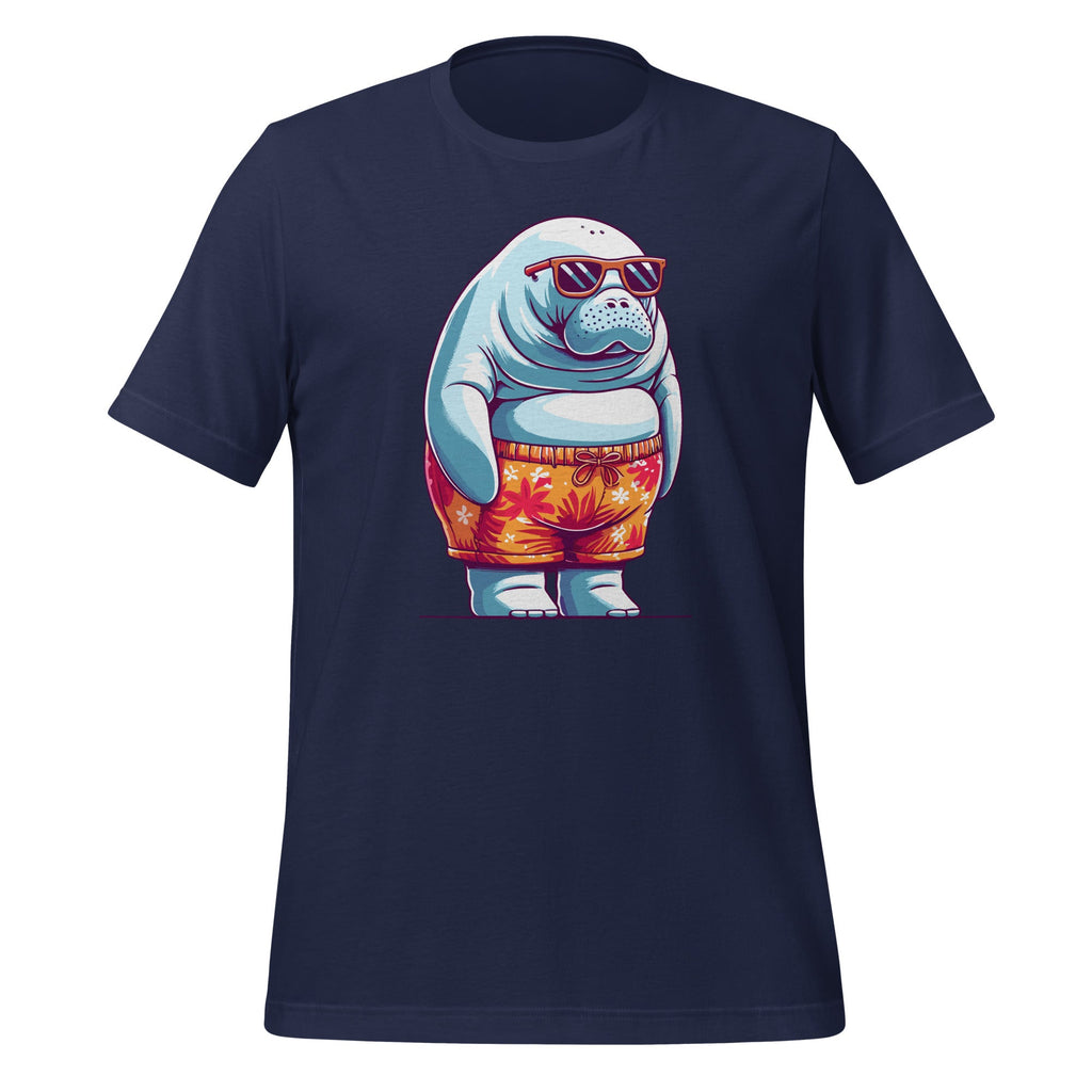 Plump Manatee With Funny Swim Trunks Animal Art Unisex product image 3