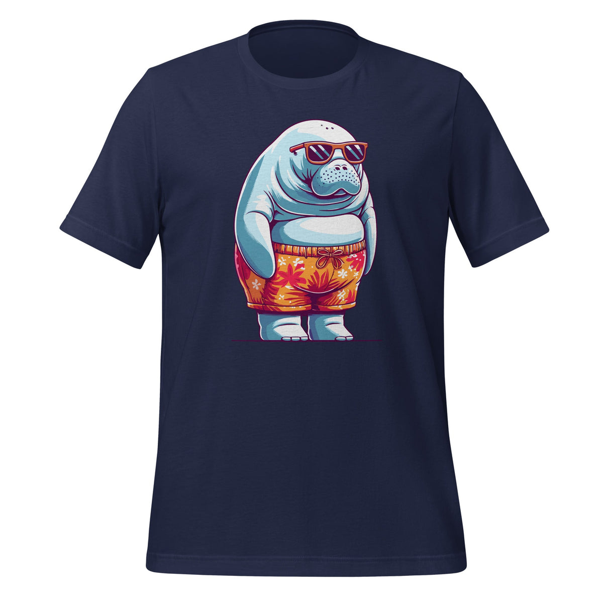 Plump Manatee With Funny Swim Trunks Animal Art Unisex product image 3